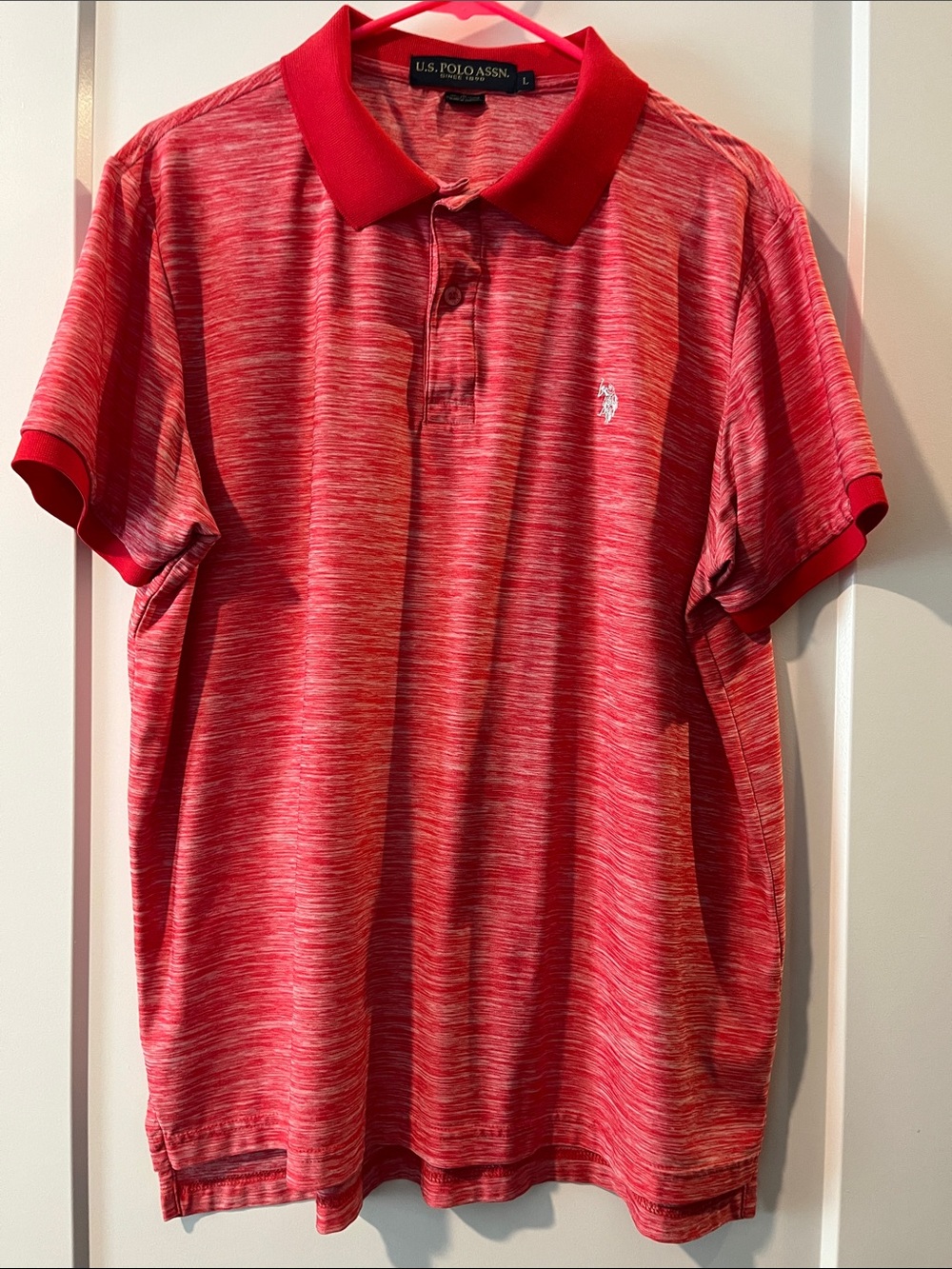 U.S. Polo Assn. Men's Heathered Red Polo Shirt
